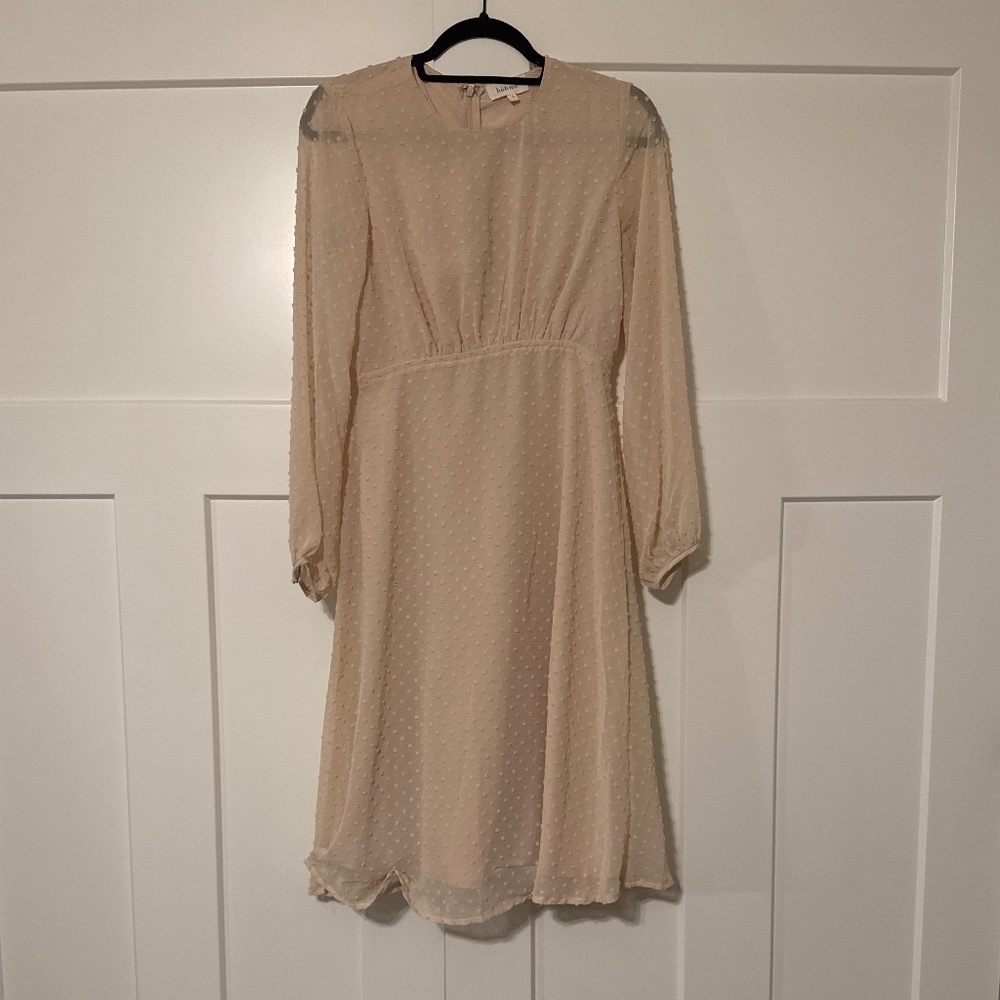 Bohme Soft Peony Pink Textured Midi Dress